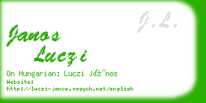 janos luczi business card